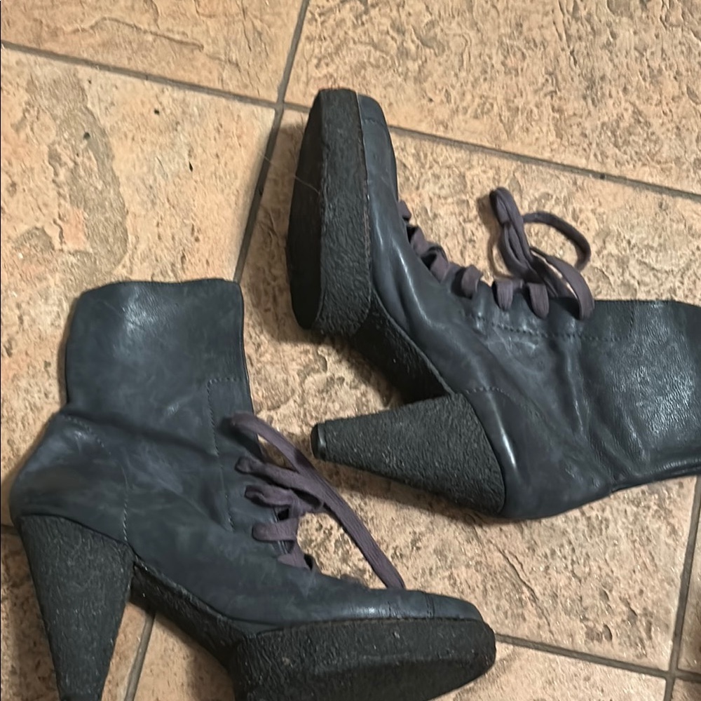 Elegant Gray Heeled Boots for Women
